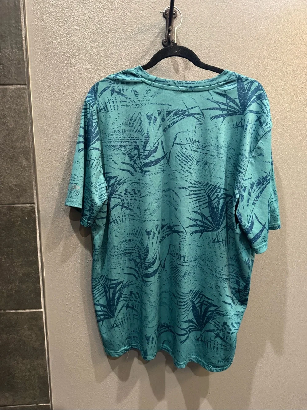 Kids Teal Tropical Print Matching Shirt & Shorts Set